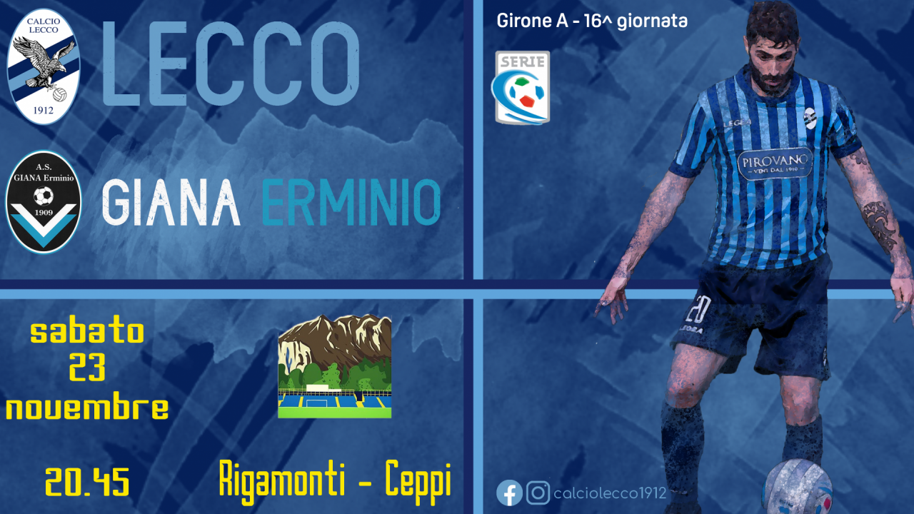 Stasera blucelesti in campo: si gioca Lecco–Giana Erminio