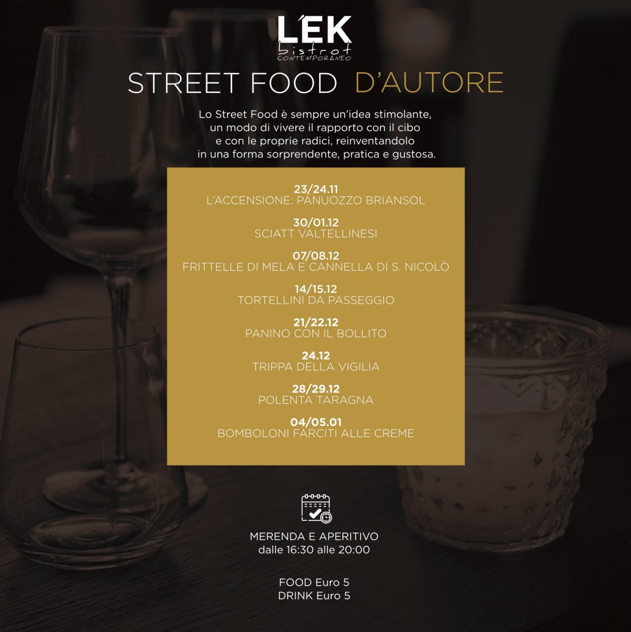 Street Food d’Autore e non solo al L’Ek Bistrot
