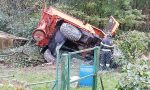 Spazzaneve perde il controllo e finisce fuori strada FOTO