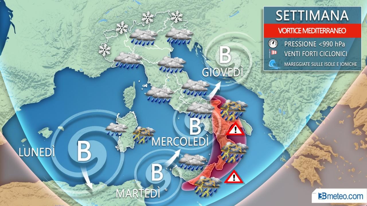 Meteo: “In arrivo una severa ondata di maltempo, con tempesta di vento”