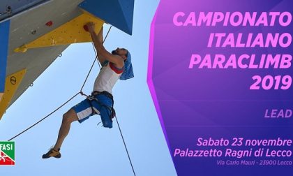 Domani a Lecco i campionati italiani di Paraclimb 2019