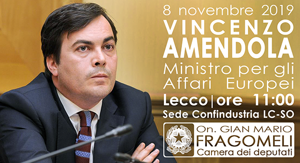 Il Ministro Amendola arriva a Lecco