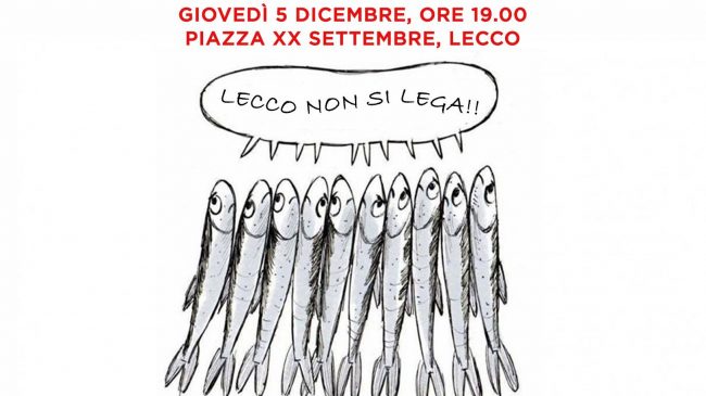 Domani le sardine di Lecco in piazza raccolgono cibo per le associazioni