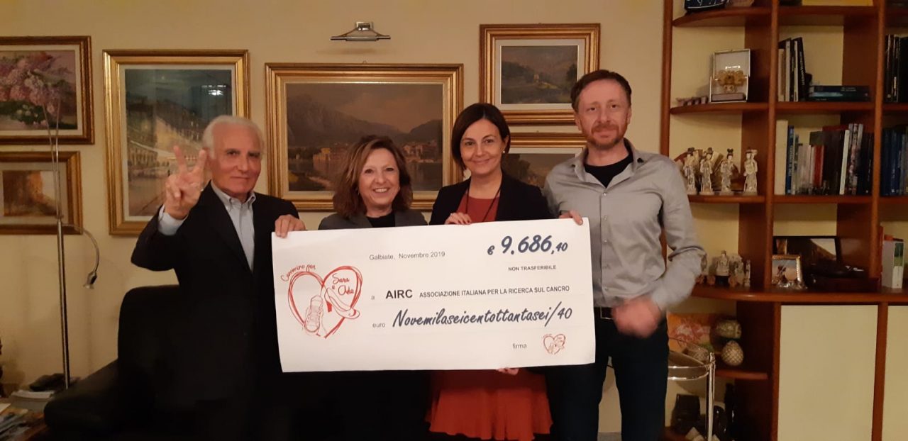 “Cammino per Sara e Ade”: quasi 10mila euro devoluti alla ricerca contro il cancro