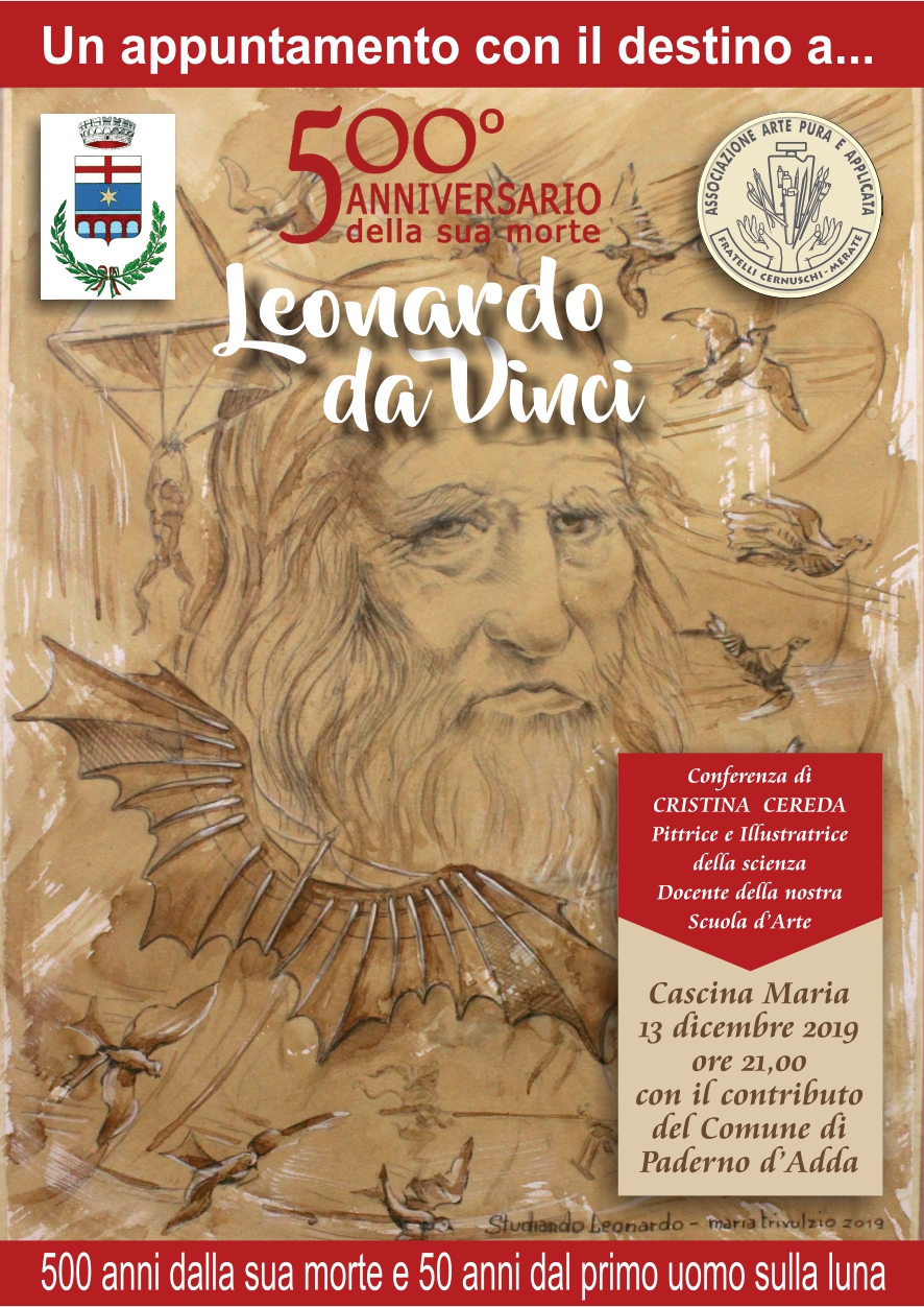 Cristina Cereda a Paderno d’Adda sul 500° di Leonardo e il primo allunaggio