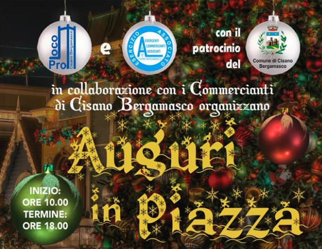 Cisano, auguri in piazza con Pro Loco e commercianti