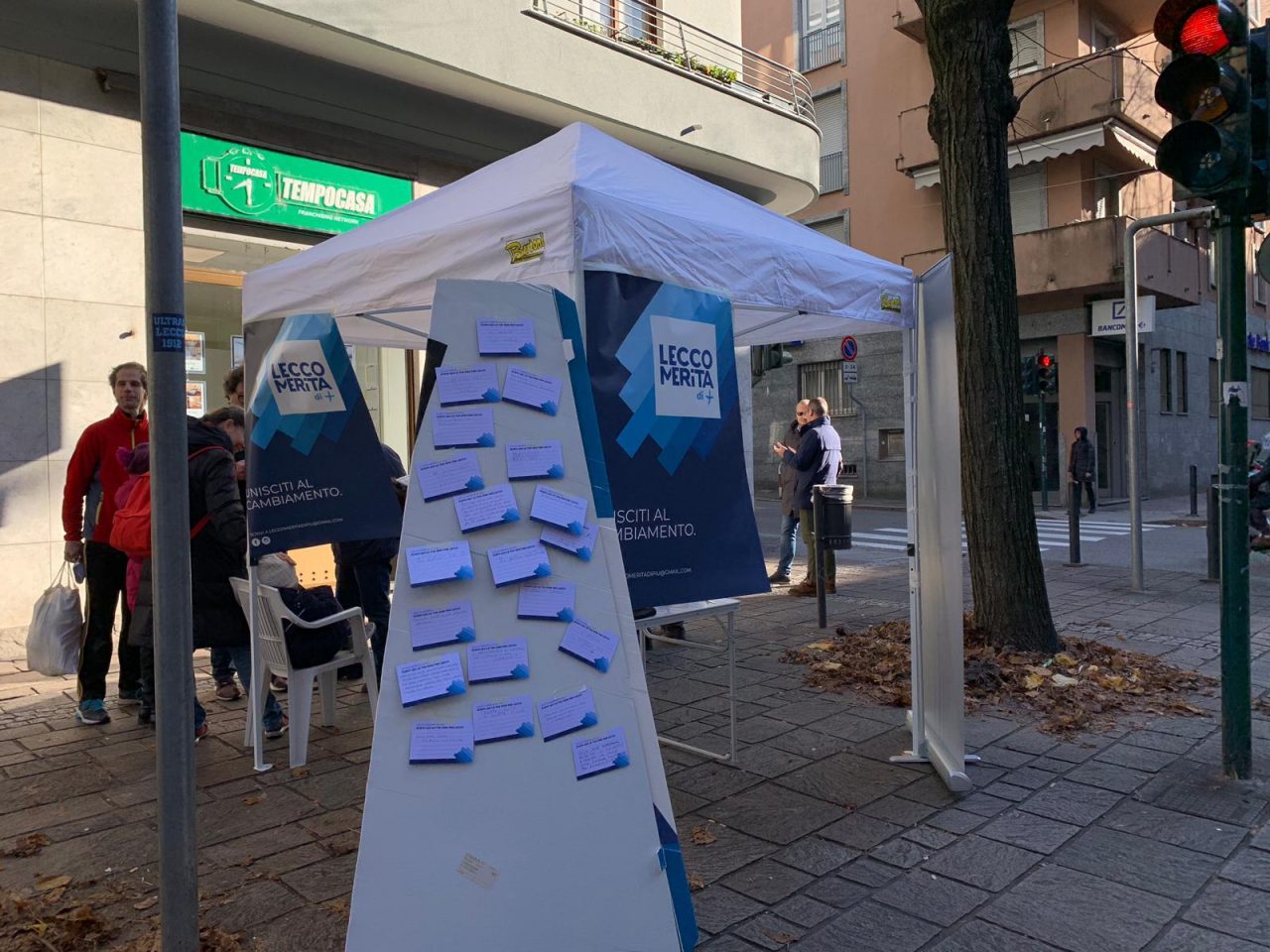 Elezioni Lecco 2020: Gazebo in Viale Turati del gruppo “Lecco merita di più”