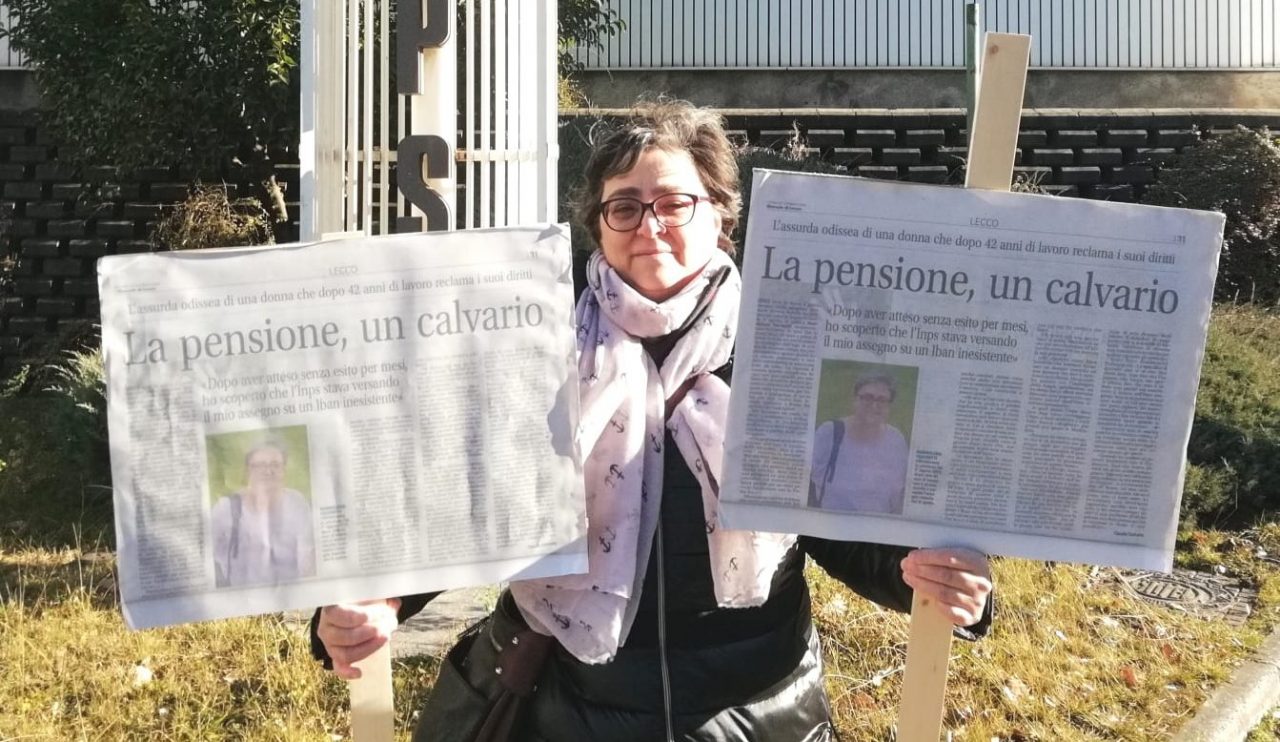 Pensionata infuriata picchetta per protesta l’Inps