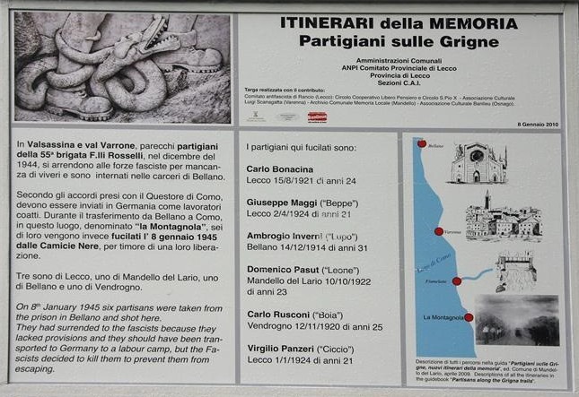 Commemorazione dei partigiani a Fiumelatte