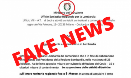 Scuole chiuse fino all’8 marzo, ma è una bufala