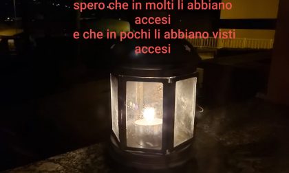 Coronavirus: un lumino per dire agli ammalati e ai sanitari "Vi siamo vicini" FOTO