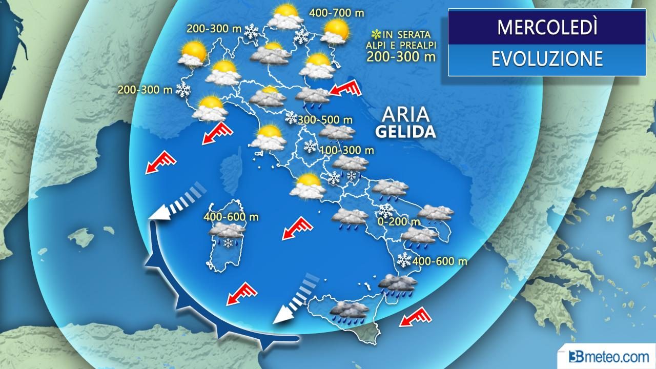 48 ore di pieno inverno con freddo e neve
