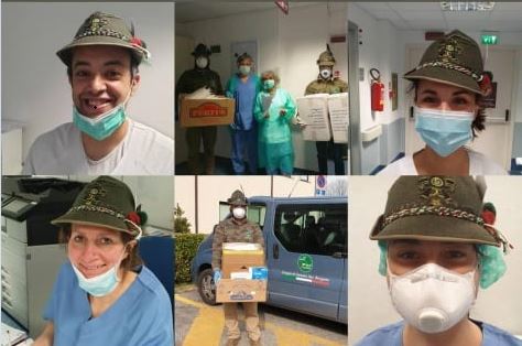 In ospedale tutti con la penna nera per dire grazie agli alpini LE EMOZIONANTI FOTO