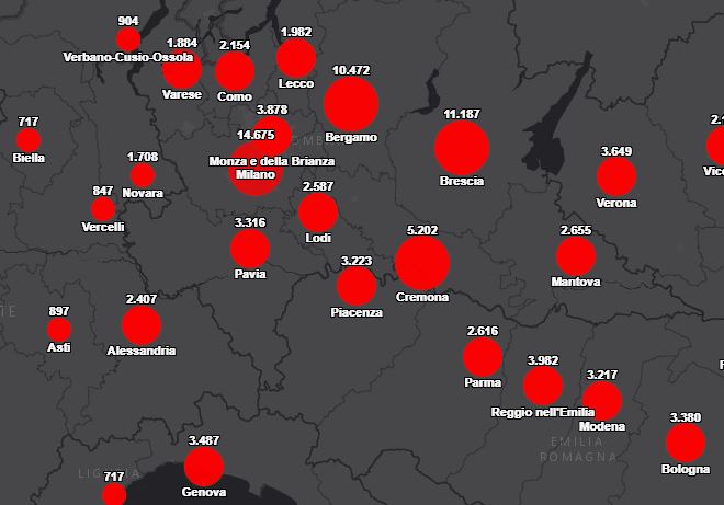 Rapporto tra residenti e contagiati, Lecco tra i territori più colpiti dal Coronavirus