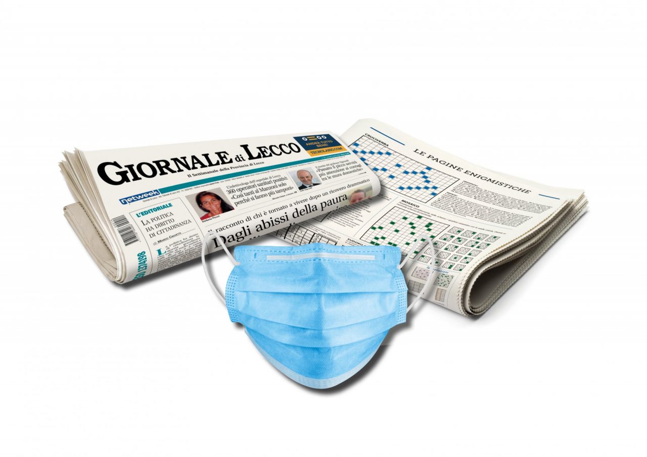 Questa settimana  in edicola una mascherina in omaggio insieme al Giornale di Lecco