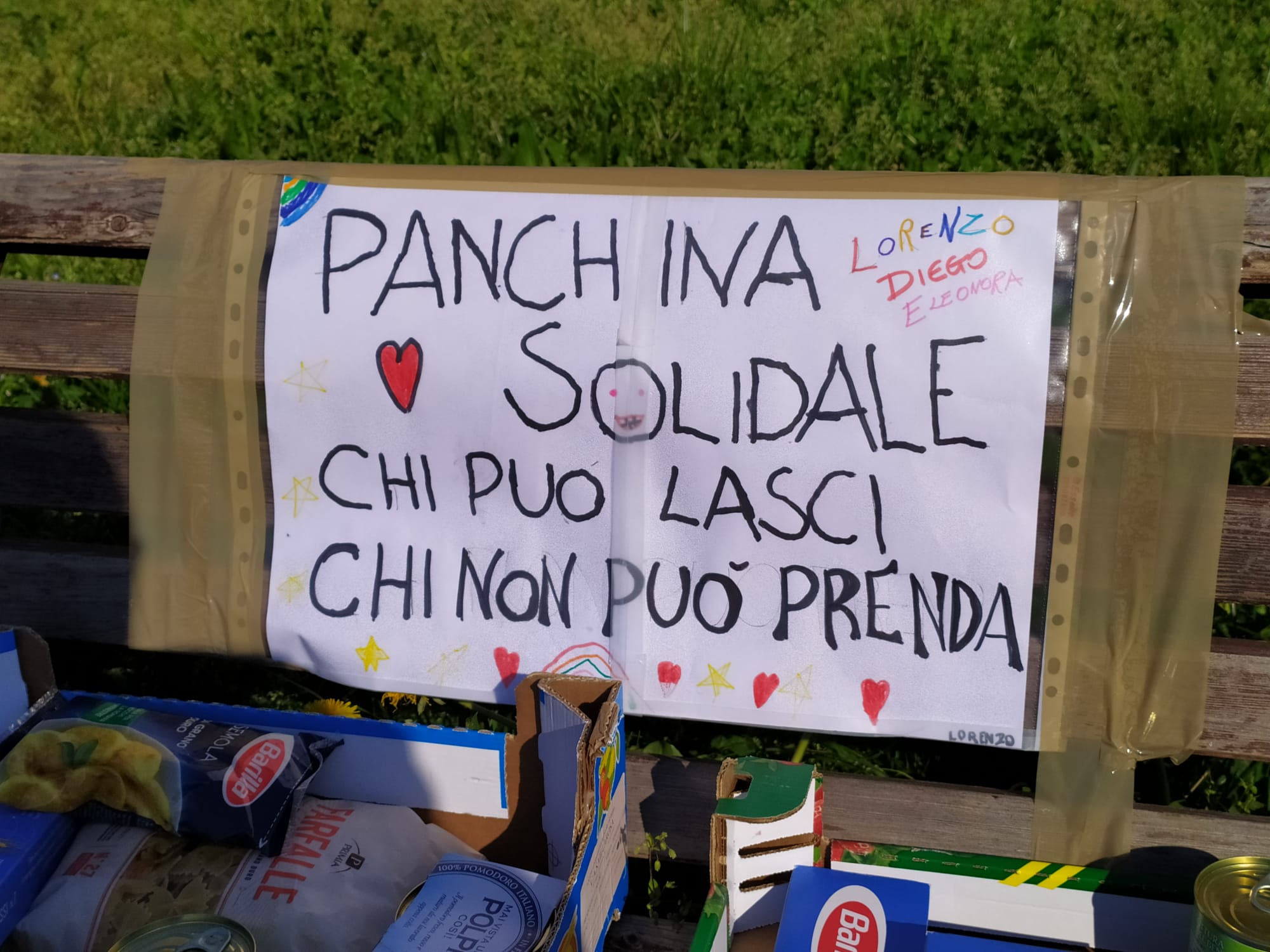 Calolzio: iniziativa panchina Solidale