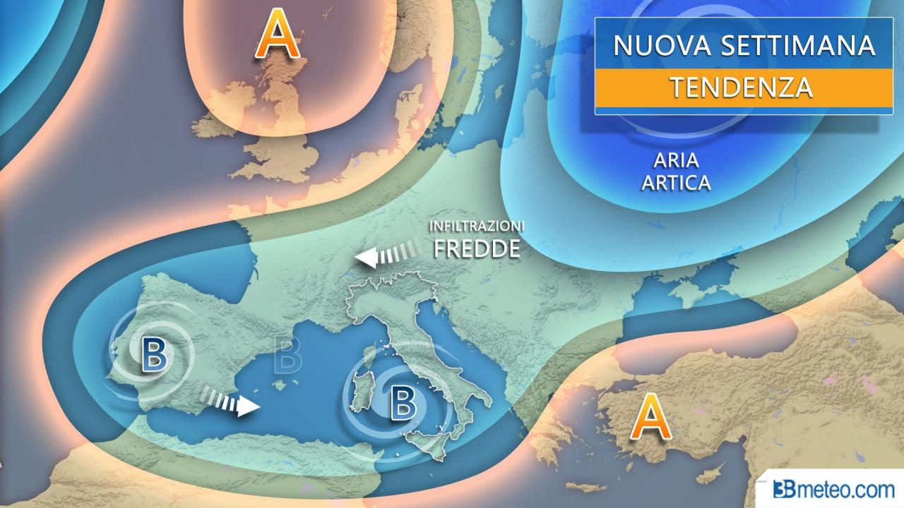 Previsioni meteo: pioggia primaverile in arrivo, ma calano anche le temperature