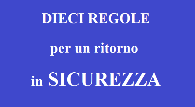 Piano rifugio sicuro: dieci regole comportamentali da seguire