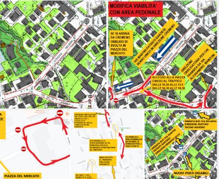 Per mantenere il distanziamento sociale cambia la viabilità in centro paese