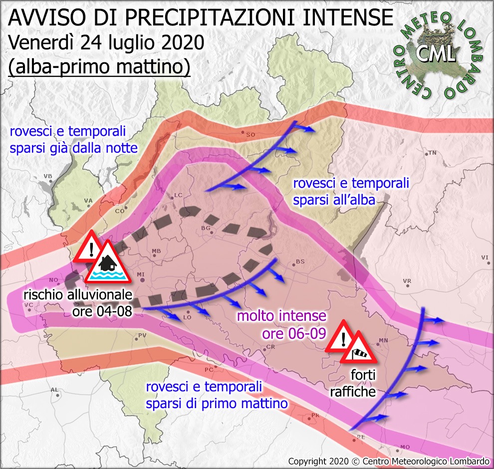 Temperature (fortunatamente) in picchiata: forti temporali sul Lecchese
