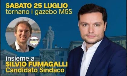 Currò a Lecco per sostenere il candidato M5S Silvio Fumagalli