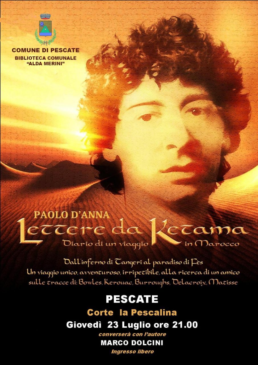 Paolo D’Anna racconta “Lettere da Ketama” alla Pescalina