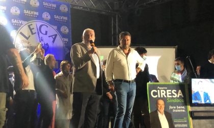 Matteo Salvini a Lecco riempie la piazza e incorona Ciresa FOTO E VIDEO