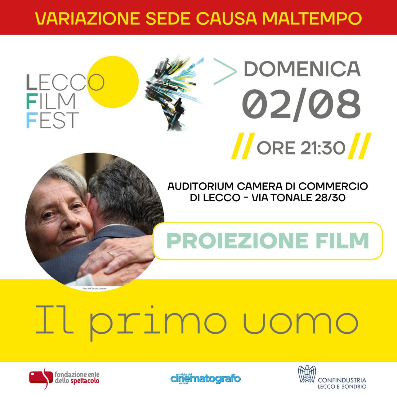 Lecco Film Fest: cambio location per gli appuntamenti di oggi causa meteo