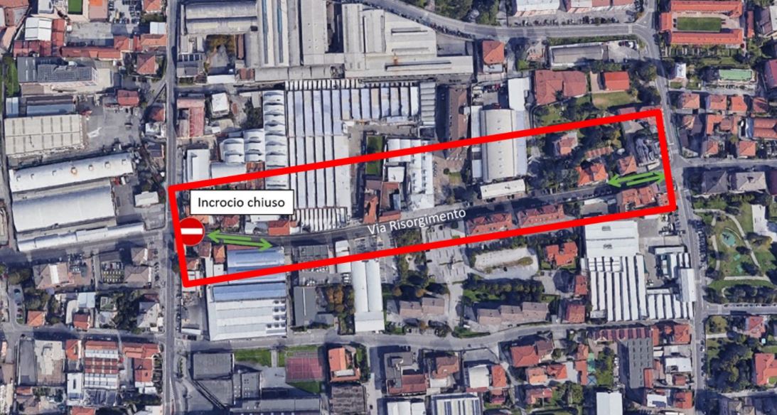 Lavori in via Belfiore: chiuso l’incrocio con via Risorgimento