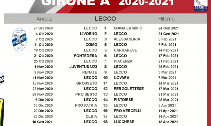 Svelato il calendario della Calcio Lecco 1912: derby con il Como alla quarta giornata