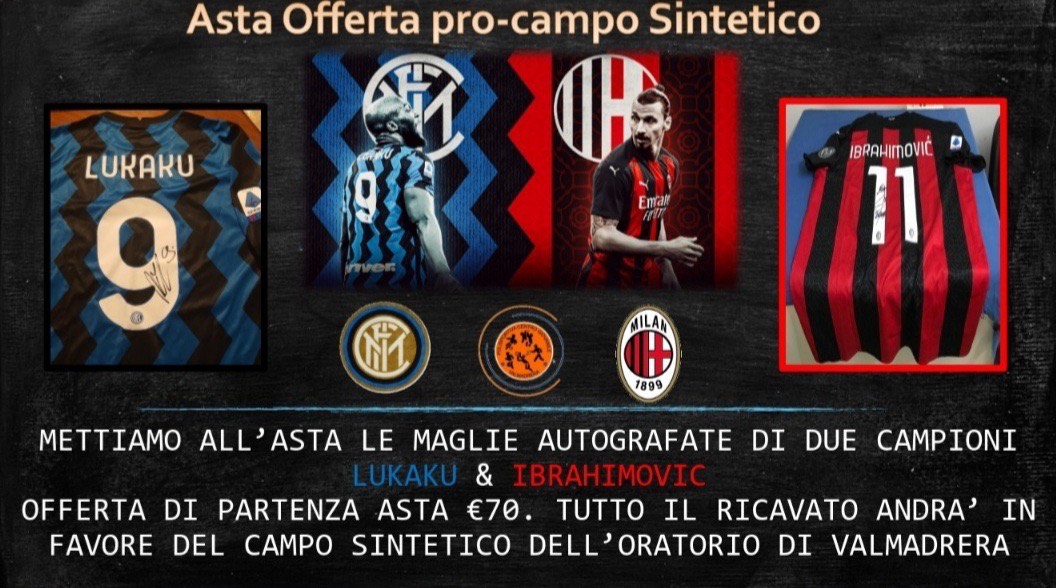 Ibrahimovic contro Lukaku: derby della solidarietà per il campo sintetico FOTO