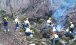 Erve, i volontari della Protezione Civile hanno ripulito la valle del Fracetto