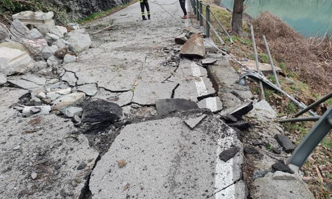 Disastro a Dascio sull’Alto Lago: frana distrugge la strada, abitanti isolati