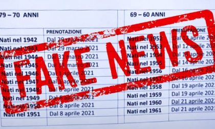 Attenzione alla fake news sulla calendarizzazione dei vaccini per chi ha meno di 80 anni