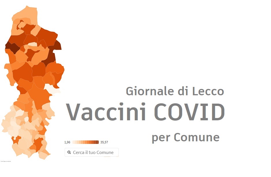 Quanti lecchesi sono stati davvero vaccinati? I dati Comune per Comune LA MAPPA INTERATTIVA