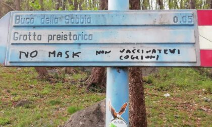 Vandali no vax e no mask in azione sul Cornizzolo