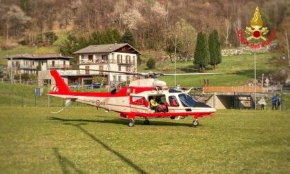 Famiglia in difficoltà all'Alpe Giumello, interviene l'elicottero dei Vigili del fuoco VIDEO