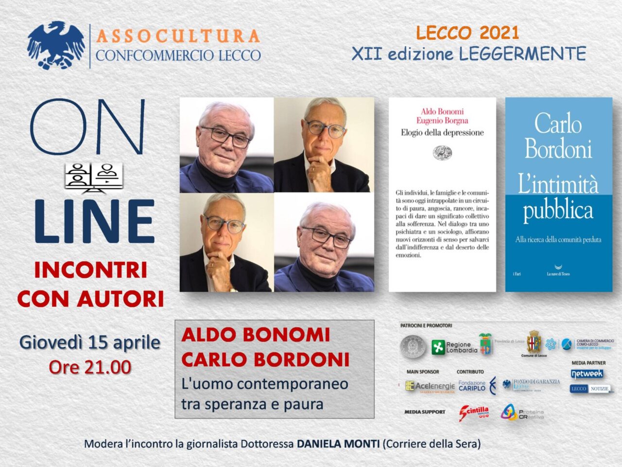 Leggermente: giovedì l’incontro delle scuole con Barbero e il confronto serale tra Bordoni e Bonomi