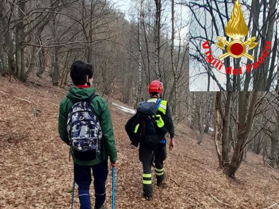 Giovane disperso in quota, salvato dai Vigili del Fuoco