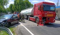 Schianto tra una maxi cisterna e un'auto all'imbocco della Statale 36