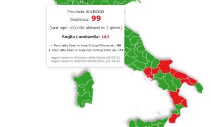 Lecco e Lombardia restano in zona gialla. La situazione in provincia