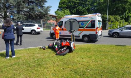 Scontro tra auto e moto, grave un 41enne FOTO