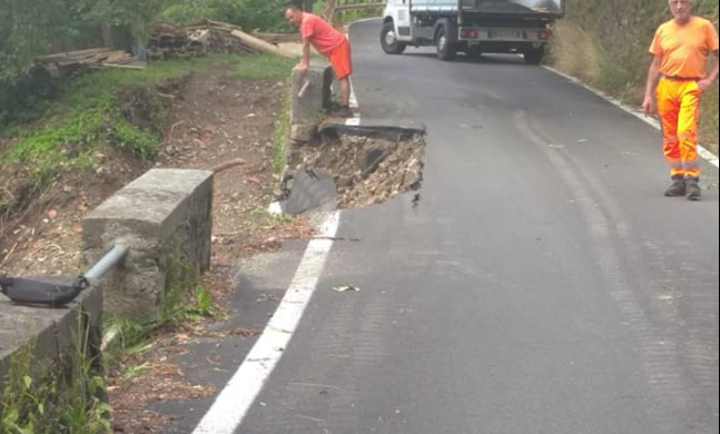 Strada collassata tra Bellano e Vendrogno chiusa per 20 giorni