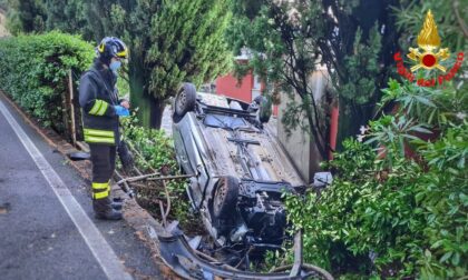 Allagamenti, smottamenti, auto ribaltata: 24 ore di super lavoro per i Vigili del Fuoco