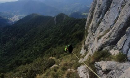 Grida di aiuto dalla ferrata: intervento di oltre tre ore per salvare un 64enne