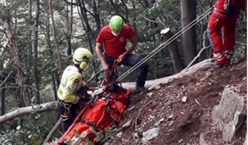 Fungiàtt di Valgreghentino precipita in scarpata nel bosco