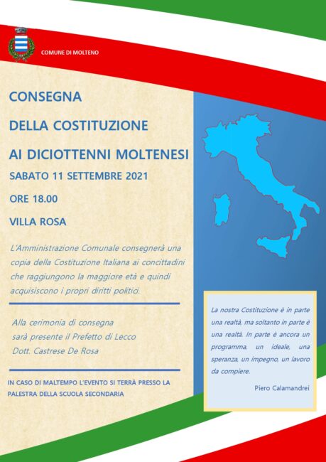 molteno consegna costituzioni