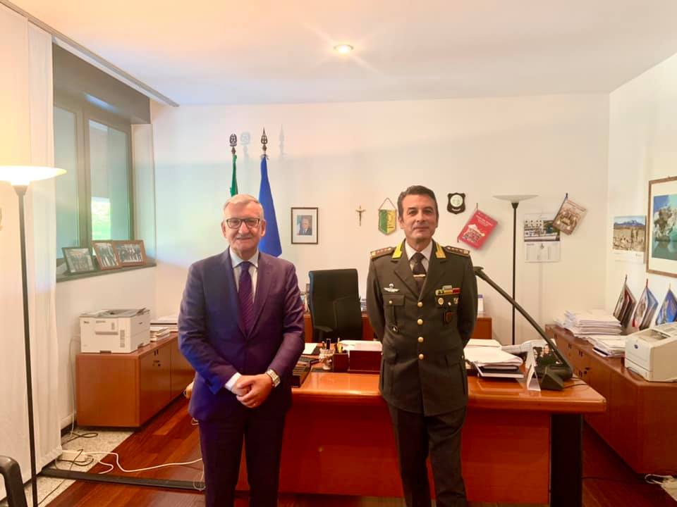 Il Prefetto incontra il nuovo comandante delle Fiamme Gialle di Lecco