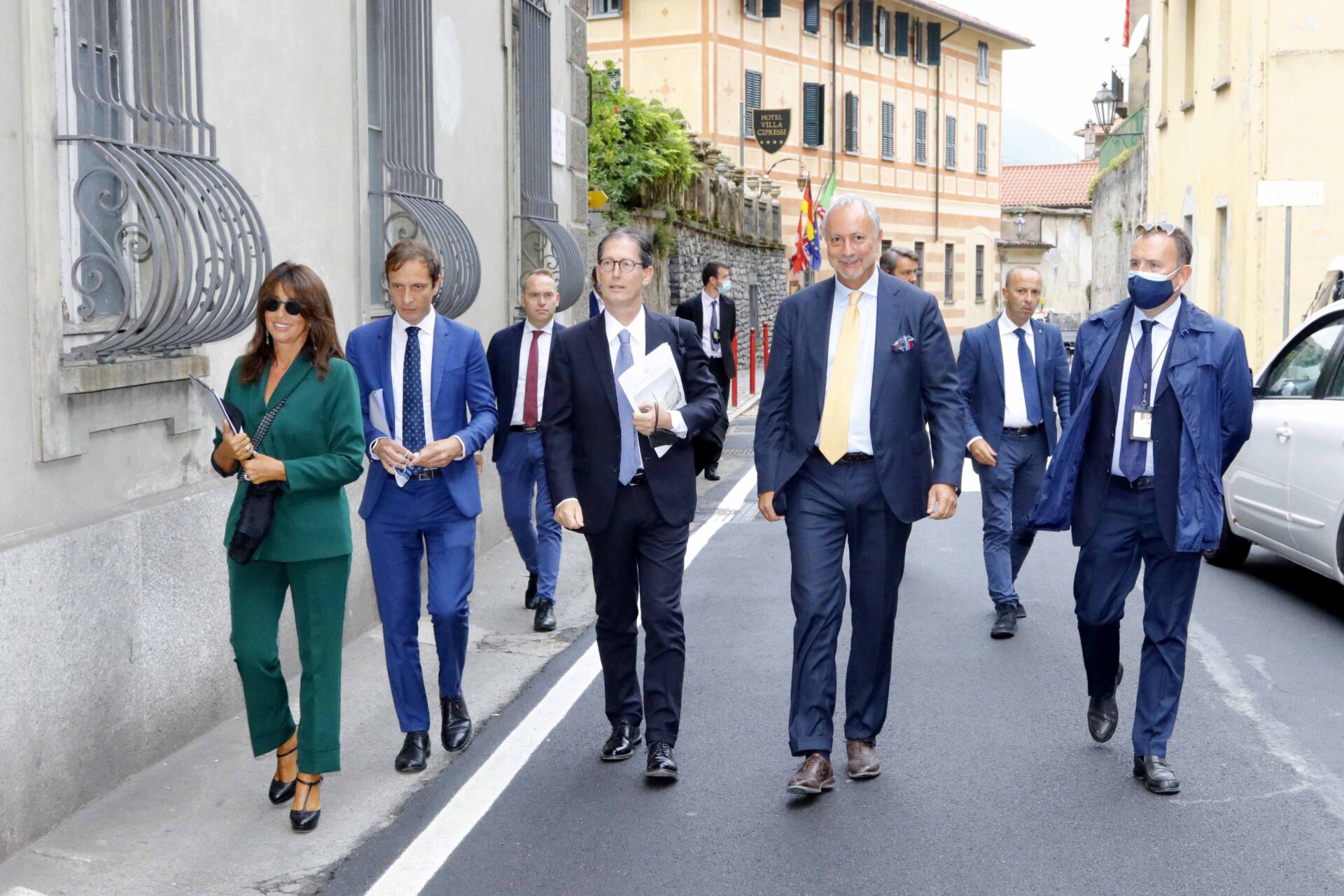 GIORNATA FINALE DEL 66° CONVEGNO DI STUDI AMIMNISTRATIVI, 18 SETTEMBRE 2021, DA SIN. TIZIANA PENELLA, MASSIMILIANO FEDRIGA, ROBERTO GAROFOLI, AMEDEO BIANCHI E ROBERTO BARIO