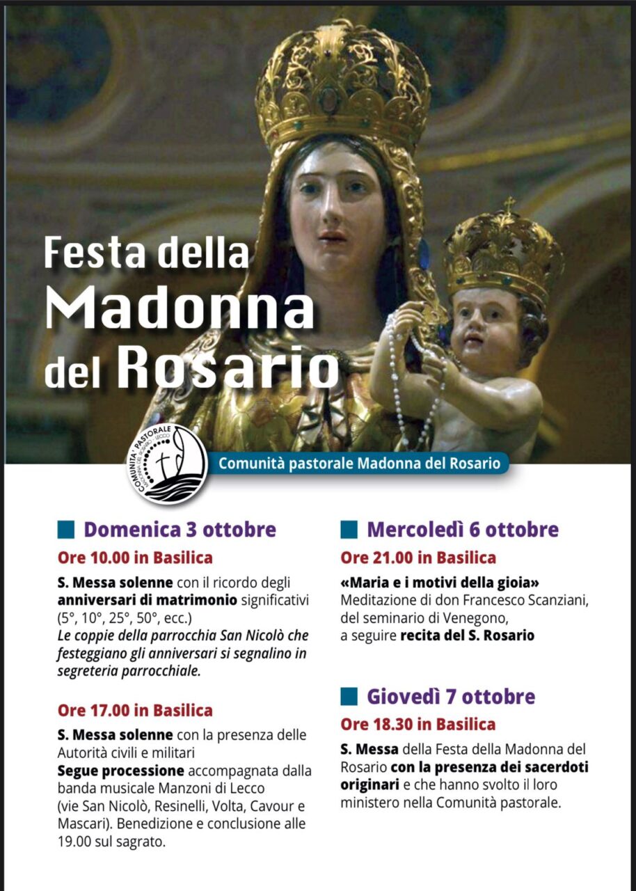 A Lecco la festa della Madonna del Rosario